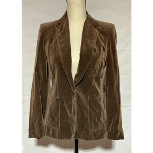 Vintage HUNT CLUB Sz 9/10 XS/S classic brown velvet blazer jacket w/ pockets